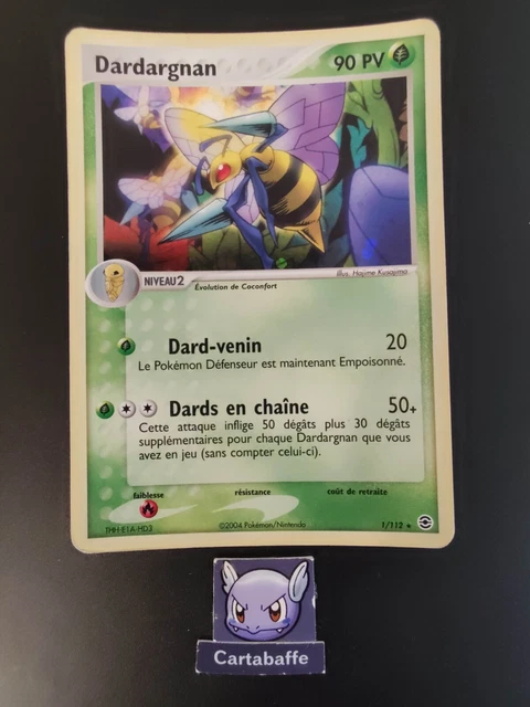 Carte Pokémon Dardargnan 1/112 Holo Rouge Feu Vert Feuille Bloc EX