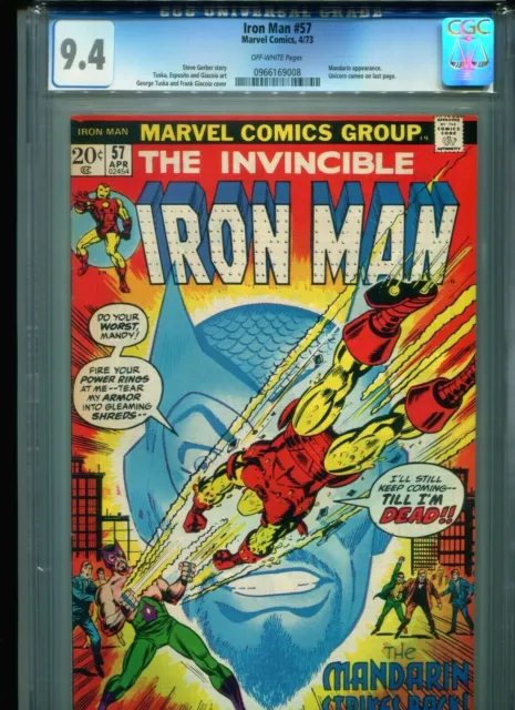 Iron Man #57 CGC 9.4 (1973) Mandarin Unicorn Cameo