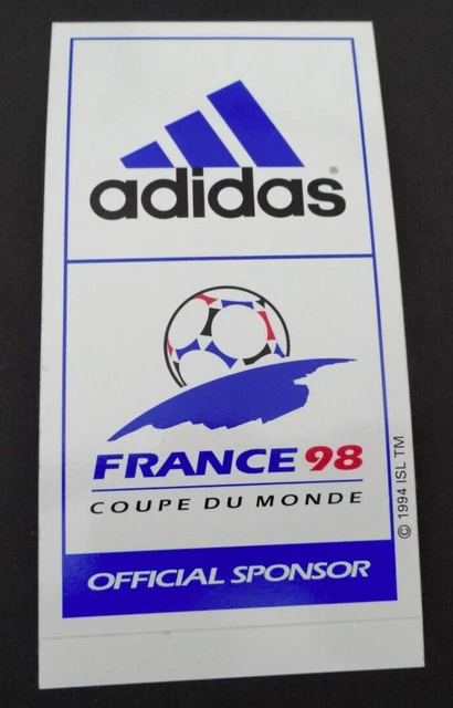 WERBE-AUFKLEBER FUSSBALL WELTMEISTERSCHAFT WM France 98 Coupe du Monde 1998 Logo EUR 9,98