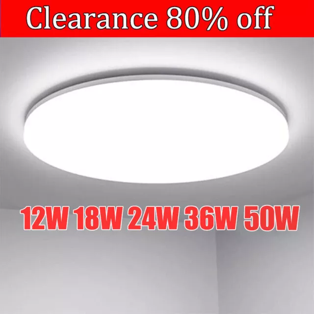 Round Led Ceiling Light Panel Down Lights Bathroom Kitchen Living Room Wall Lamp