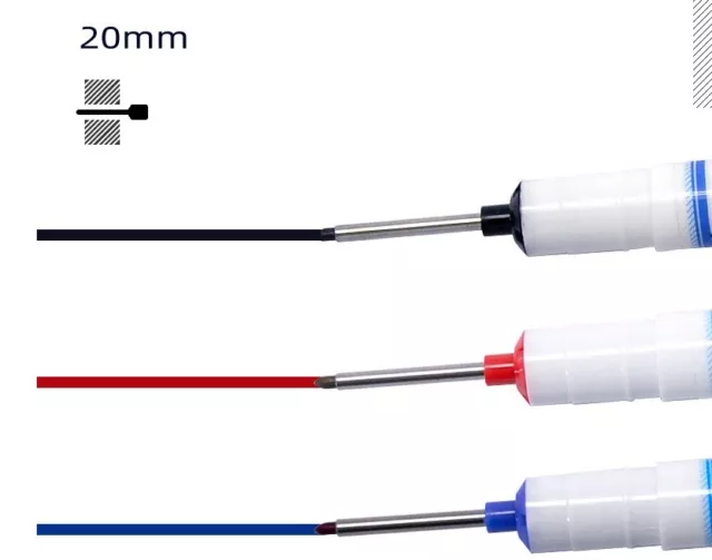 Tieflochmarker, Baumarker Bohrlochmarker Zimmermannsbleistift mit Kappe