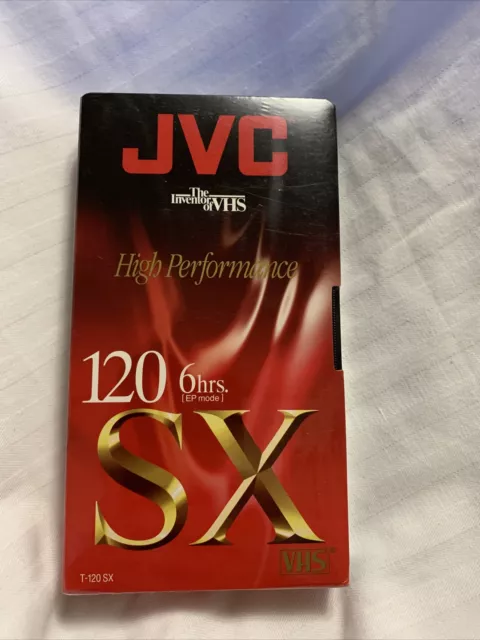 Lot of 6 JVC Blank VHS Tape SX 6 Hours High Performance T-120 NEW SEALED