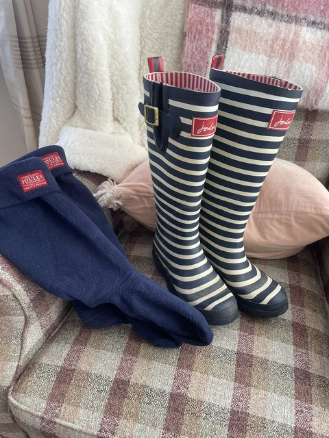 Joules striped wellies hot sale