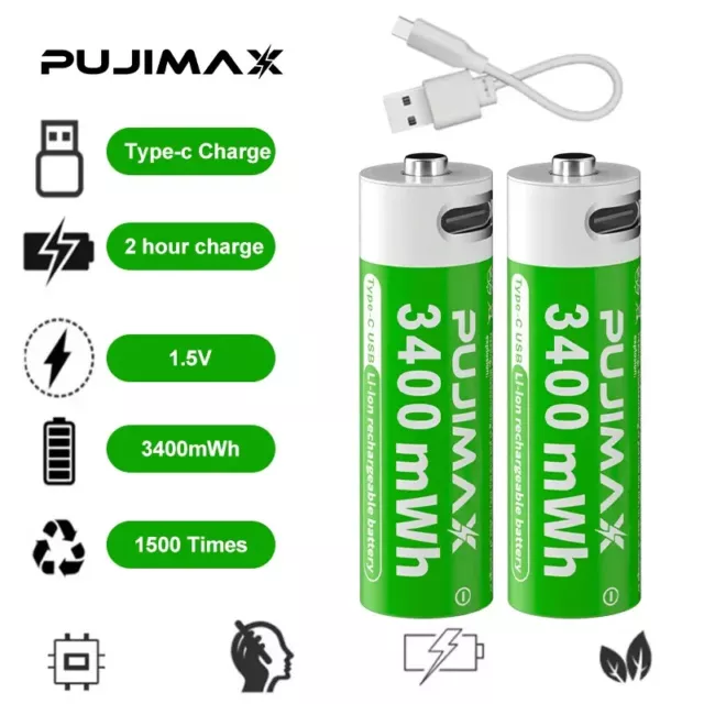 Rechargeable AA Batteries - High Capacity - Multiple Pack Sizes