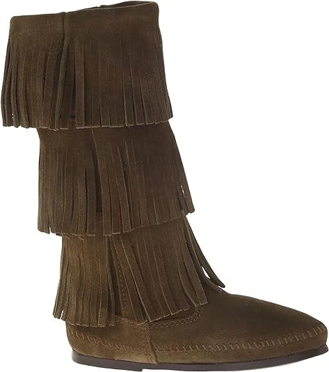 Minnetonka 3 deals layer fringe boot