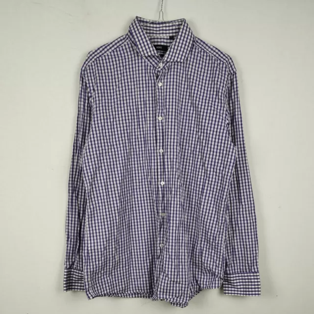 Camicia HUGO BOSS Uomo Taglia 43 Slim fit Manica Lunga Cotone Man Shirt Casual