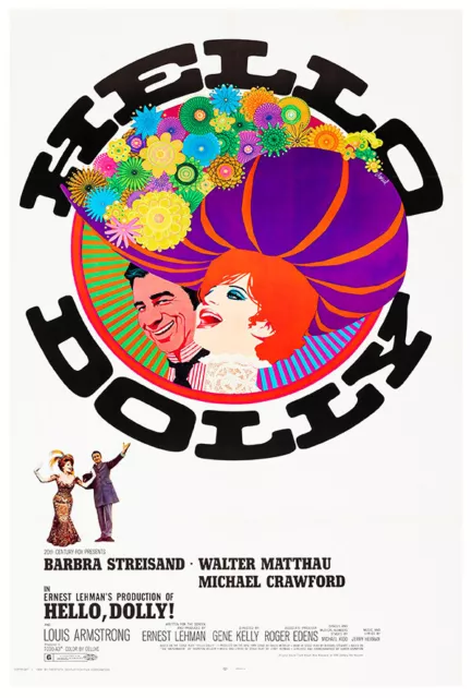 Hello Dolly - 1969 - Barbra Streisand - Movie Poster - US Version