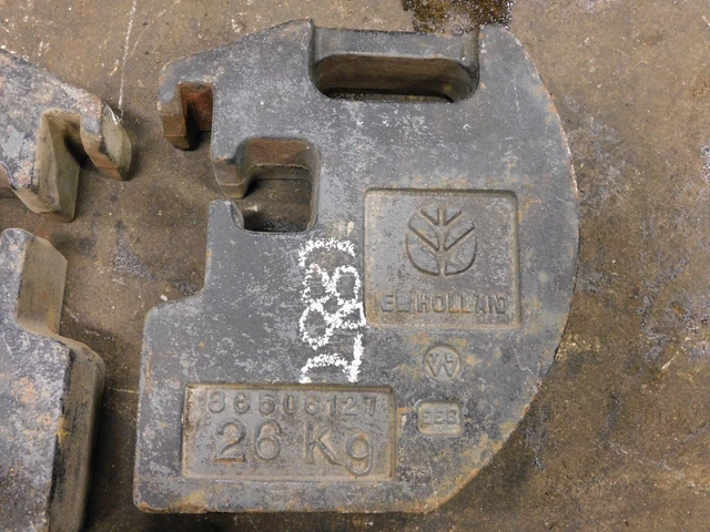 New Holland Tractor, Suitcase Weights x 2, Tag #2887 New Holland Tractor, Suitcase Weights x 2, Tag #2887
