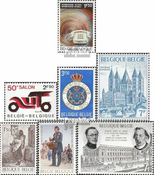 Belgien 1624,1625,1626,1627, 1628,1631,1632 (kompl.Ausg.) postfrisch 1971 Sonder
