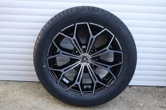 NEUF: 1X Roue complete, Jante AIXAM 14" alu 611BJ080 DIAMAN + Pneu 155/65R14 75T