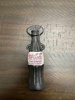 VTG Coca Cola Door Pull Handle Cast Iron Metal 1950's