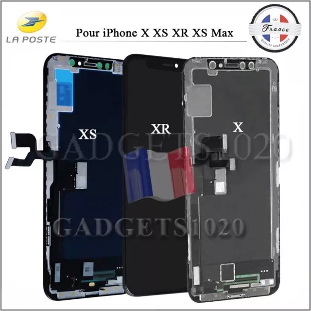 ECRAN LCD VITRE TACTILE SUR CHASSIS POUR IPHONE X / XR / XS / XS MAX Réparation