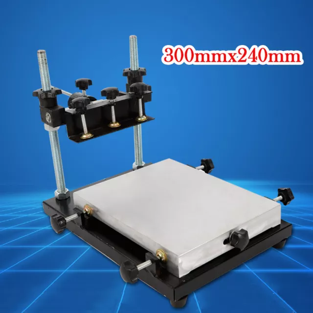 Manual Solder Paste Printing Machine 0-120mm Adjustable PCB SMT Stencil Printer!