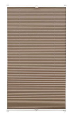 Sekey Oscurante Tenda Plissettata Adesiva con Morsetto Montaggio senza Foratura per Finestre Bianco 60x150cm 