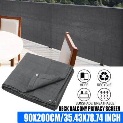 TecTake Brise vue pour balcon protection visuelle contre le vent jardin 0,9x6m noir 