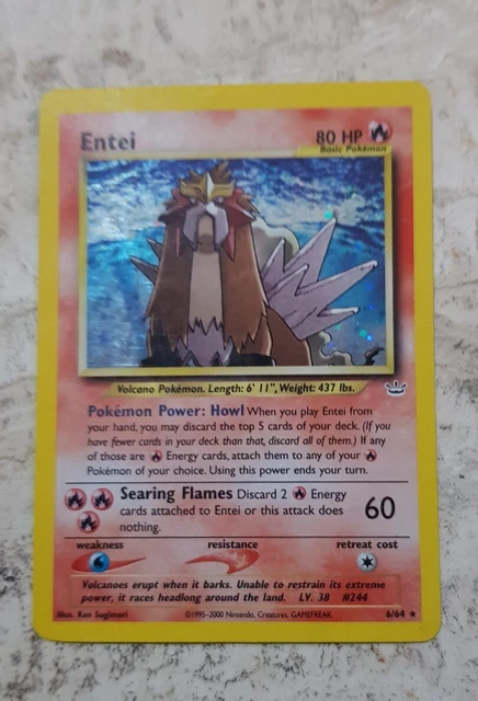 POKEMON ENTEI 6/64, Raikou 13/64, Suicune 14/64 Eng Holo, No Shining ...