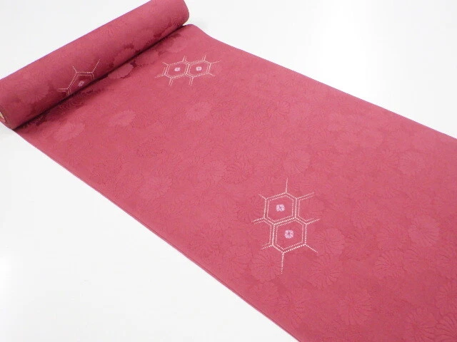 6134575: Japanese Kimono / Antique Bolt For Coat / Floral Kikko