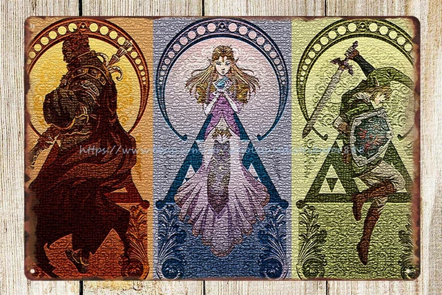 bedroom office design ideas Legend Of Zelda metal tin sign