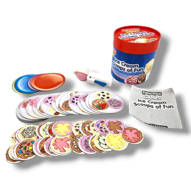 FISHER PRICE ICE Cream Scoops of Fun Game Year 2000 Complete Set 15.