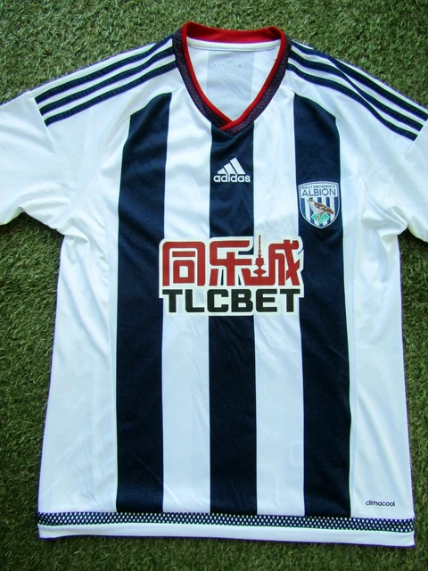 West Bromwich Albion 2015-2016 Home Football Shirt Size Medium Mens WBA Brom