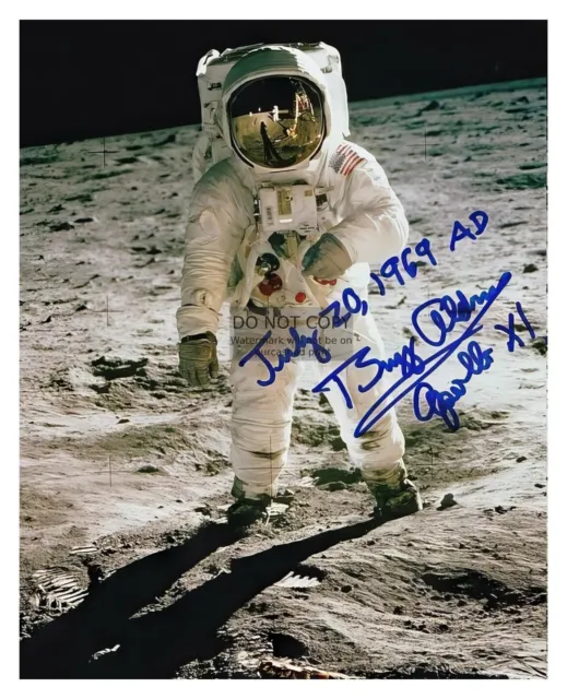 Buzz Aldrin "First Lunar Landing" Apollo 11 Autographed 8X10 Photograph Reprint