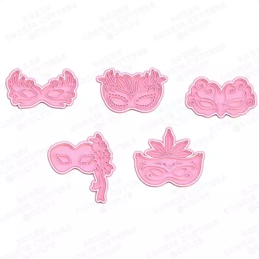 Formina tagliabiscotti Maschera Carnevale set cookie cutter pasta di zucchero