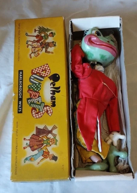 Boxed Vintage Pelham Puppet Frog