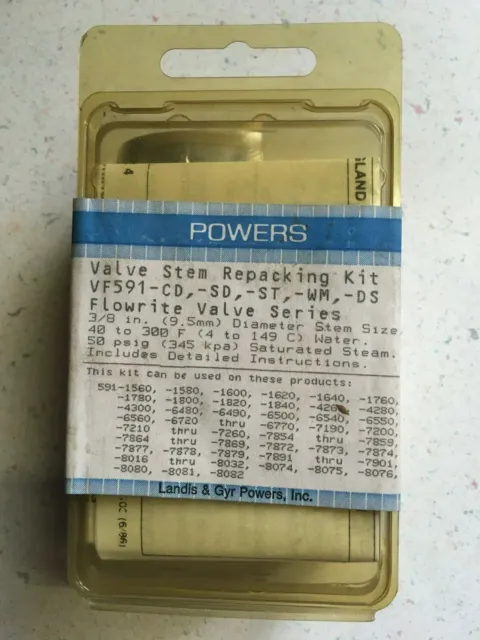 Powers 591-502 Valve Stem Repacking Kit VF591 Flowrite Valve Series