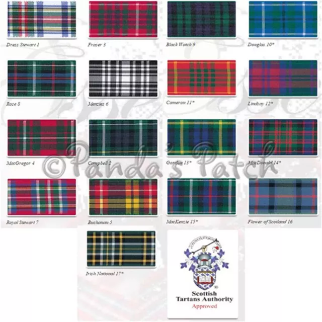 Berisfords Scottish Tartan Ribbon 7mm,10mm,16mm Choose Pattern Width and Length