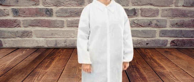 White Lab Coat with No Pockets S-23370 Medium 25 Coats