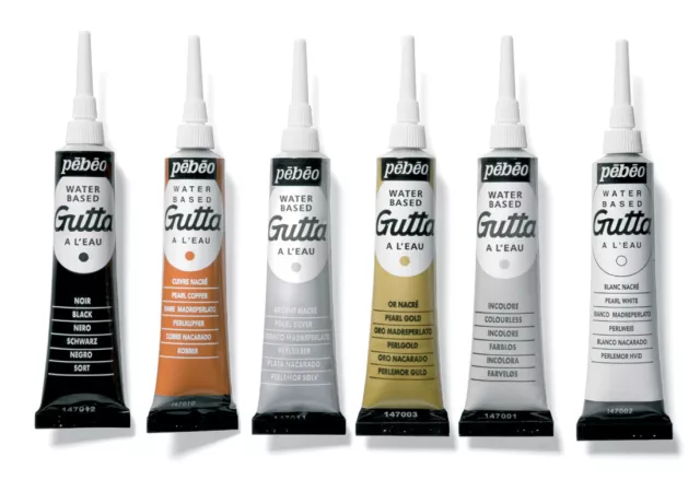 Pebeo Setasilk Gutta Water Based Colour Block Outliner Silk & Fabric Paint 20ml