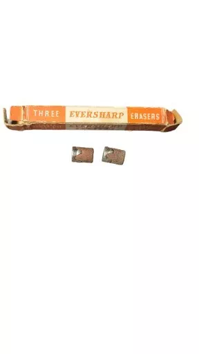 Vintage Eversharp Erasers Jumbo Size No. 10 with Collectible Box (2 UNUSED)