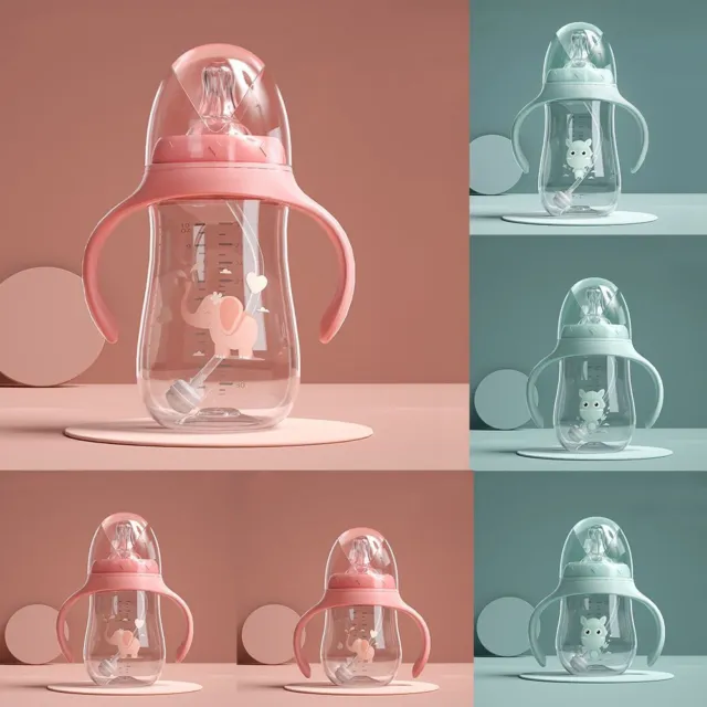 Großkaliber Trinkbecher Babyflaschen mit Schwerkraftkugel Fütterungsflasche