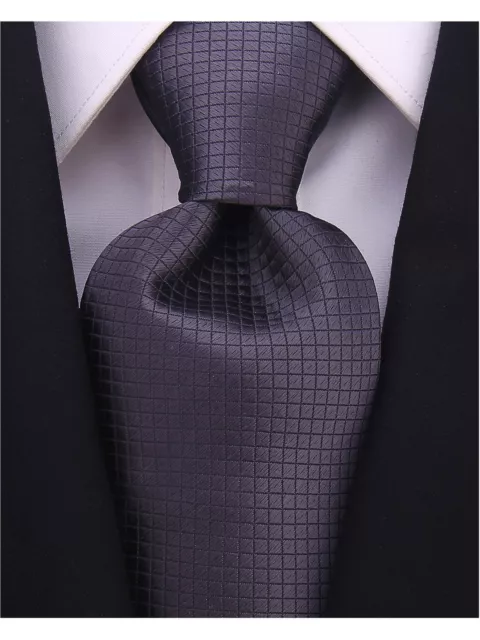 Scott Allan Mens Formal Solid Color Necktie - Black/Gray Mens Tie