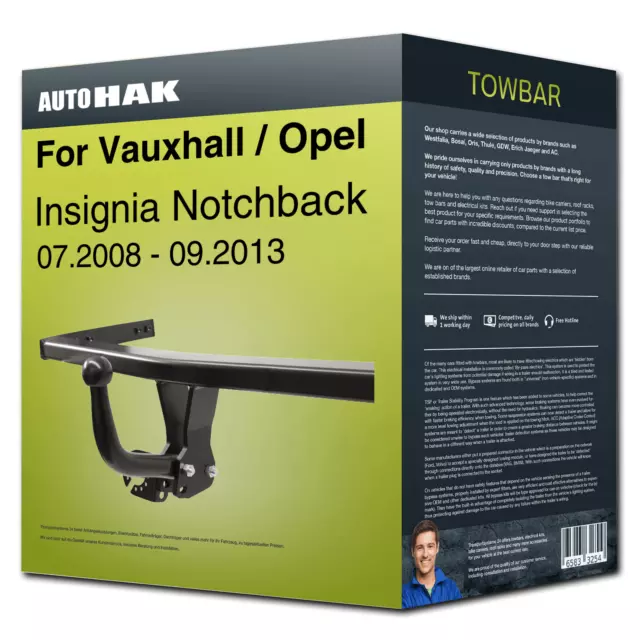 Towbar fixed ›for VAUXHALL / OPEL Insignia Notchback 07.2008-09.2013 Auto Hak FP