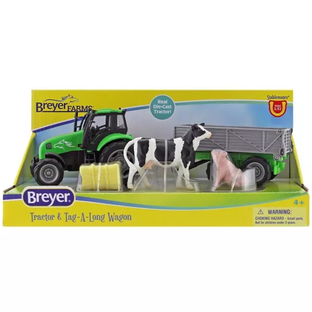 Breyer Farms Tractor & Tag-A-Long Wagon