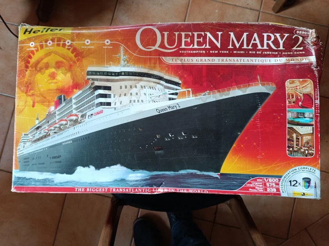 JOUET MAQUETTE BATEAU heller queen mary 2 vintage EUR 49,99 - FR