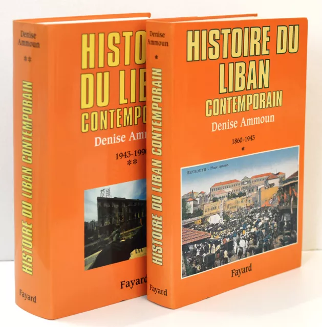 HISTOIRE DU LIBAN CONTEMPORAIN 2 tomes, Denise Ammoun Proche-Orient Géographie
