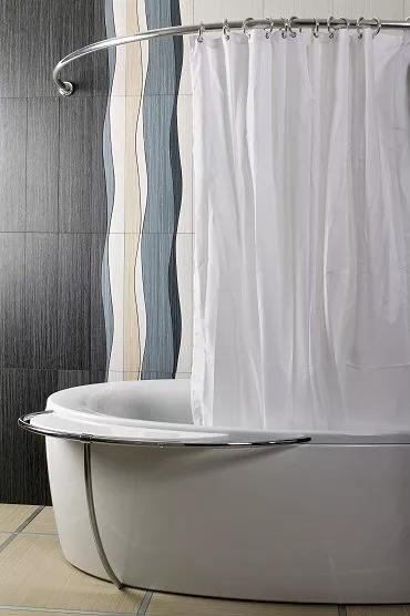 Asta per tenda doccia PLAN per doccia a quadrante 900 x 900 mm cromato KEUCO