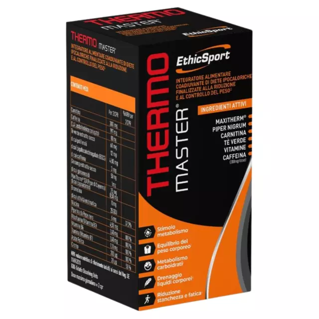 EthicSport Thermo Master 50 cpr da 1000 mg Brucia Grassi Termogenico dieta