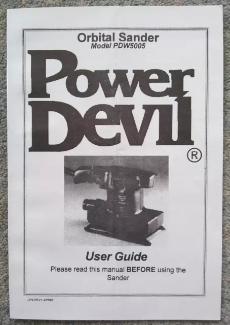 Power Devil Orbitalschleifer PDW5005 Bedienungsanleitung