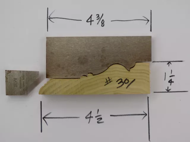 Shaper / Molder Custom Corrugated Back / CB Knives For 1 1/4" x 4 1/2" Casing