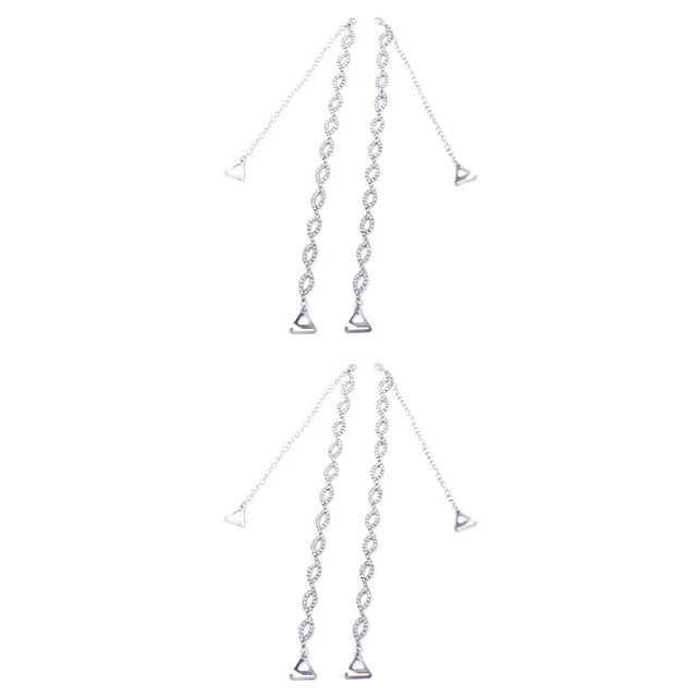 2 paia reggiseno in metallo 8 parole strass cinturino a tracolla non-