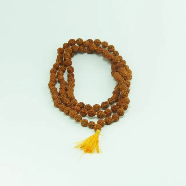 Rudraksha Mala Großhandel 108+1 Perlen Rosenkranz 7mm Größe Halskette Energize