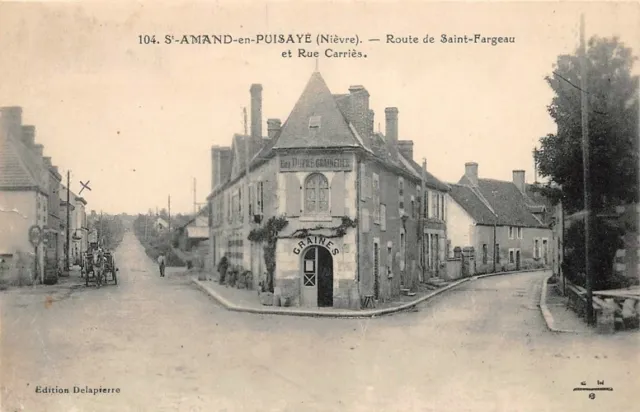 SAINT-AMAND-en-PUISAYE - Route de Saint-Fargeau et rue Carriès