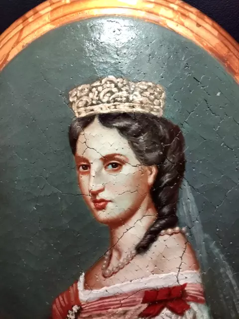 Wunderschöne Ölgemälde-Porträt von  Kaiserin Charlotte von Belgien !