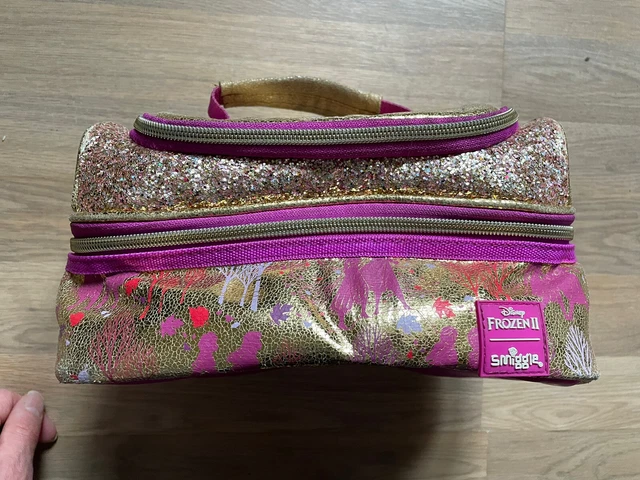 SMIGGLE DISNEY FROZEN II Girls Kids School Lunch Bag Gold 9.99
