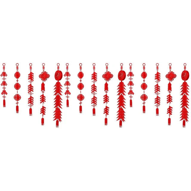 15 Pcs Chinese New Year Ornament Fu Lantern Ornaments Decorations