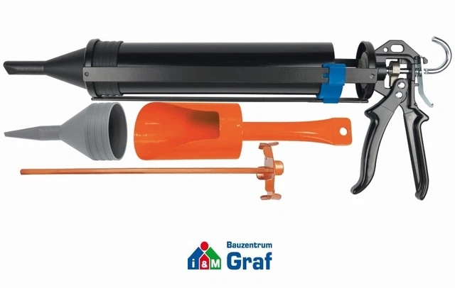 Pistola Per Malta E Silicone YATO In Alluminio 600ml - Con Beccucci E Spatola, Professionale