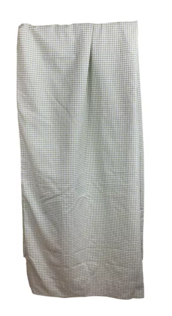 Pottery Barn Kids Curtain Panel Green Gingham Blackout 44 X 84 Rod Pocket